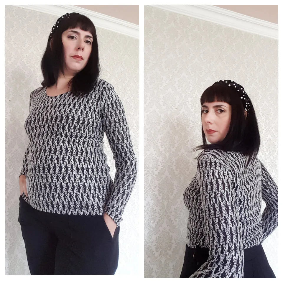 Zig Zaggin Stretchy Long Sleeve Shirt