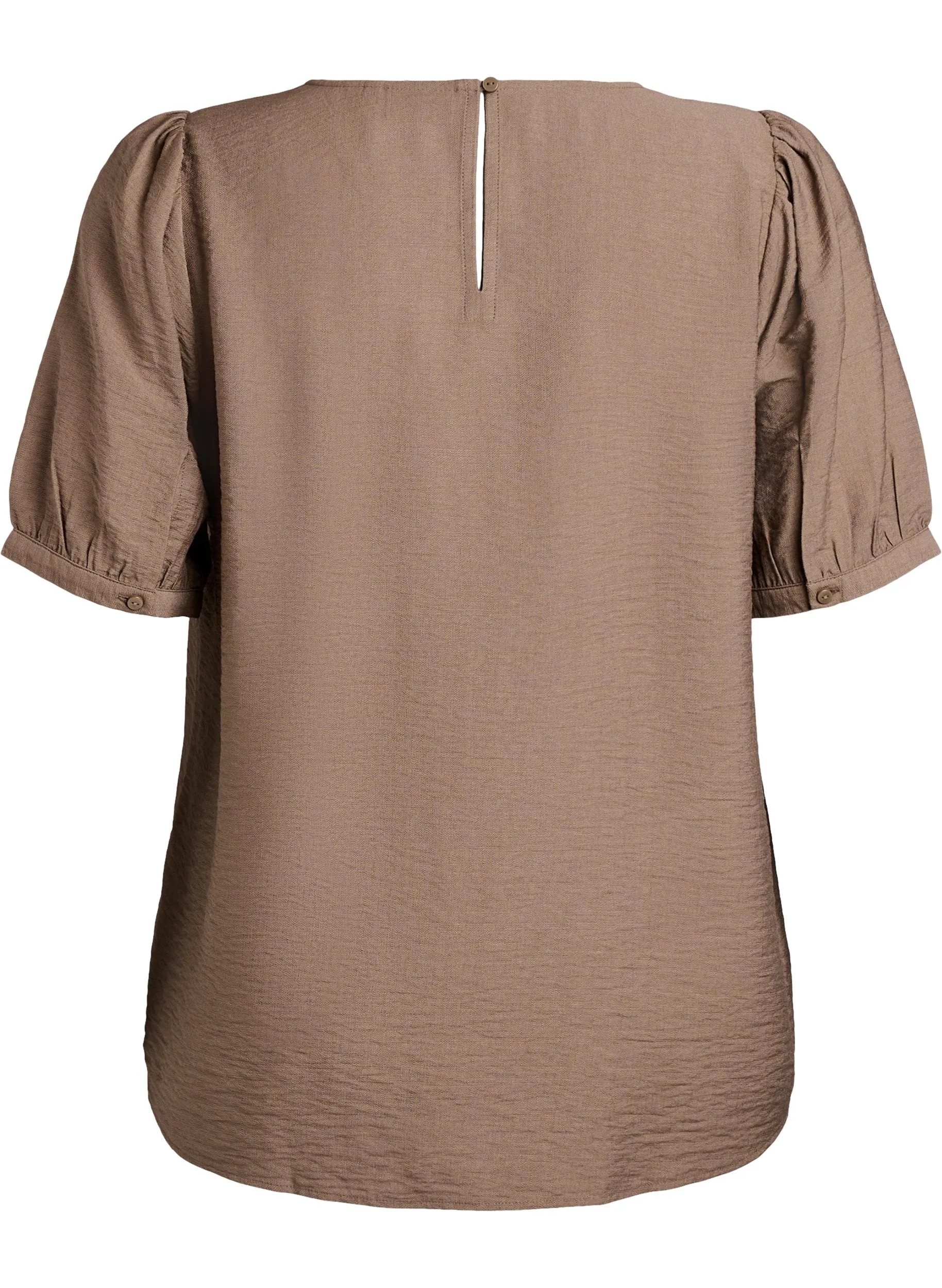 Zizzi Vilma Blouse in Brown