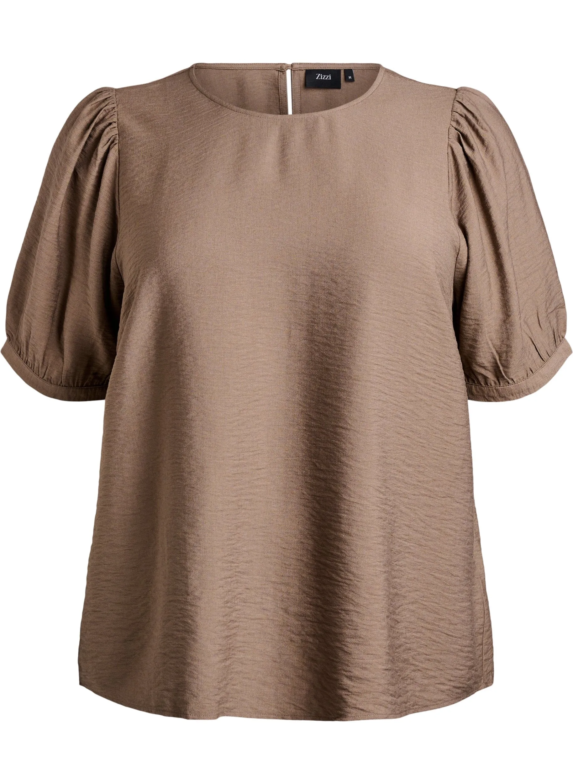 Zizzi Vilma Blouse in Brown